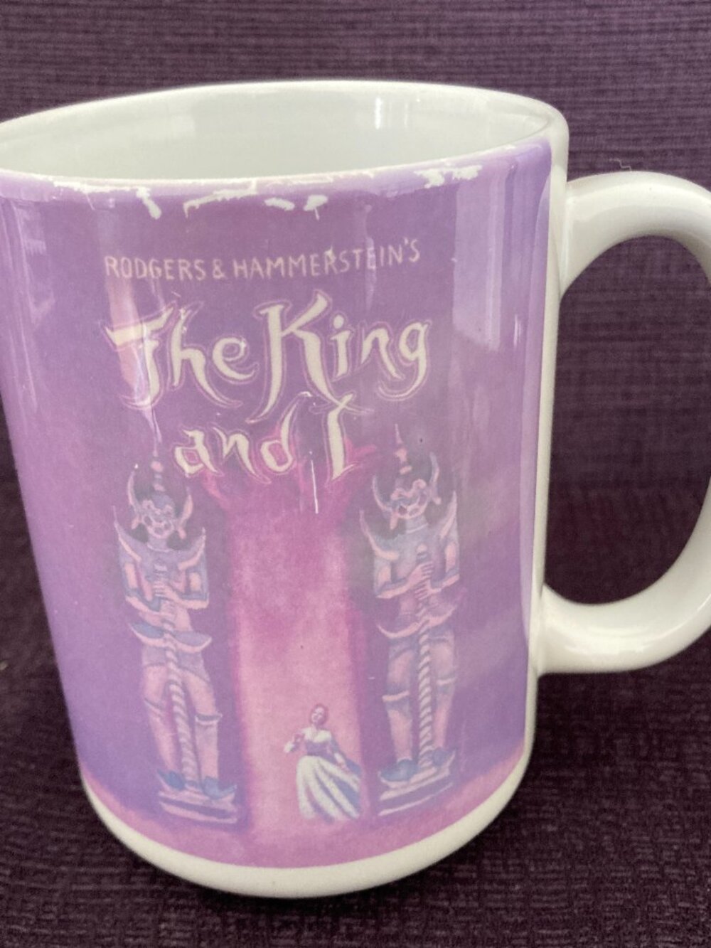 The King And I Mug Broadway Revival Kelli O'Hara LCT Dishwasher Worn Faded 2015